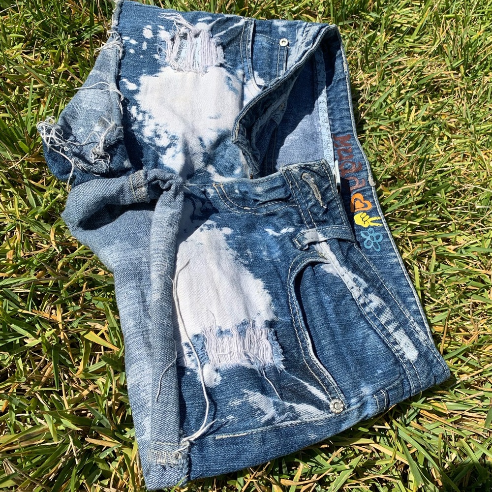 Distressed Denim Shorts